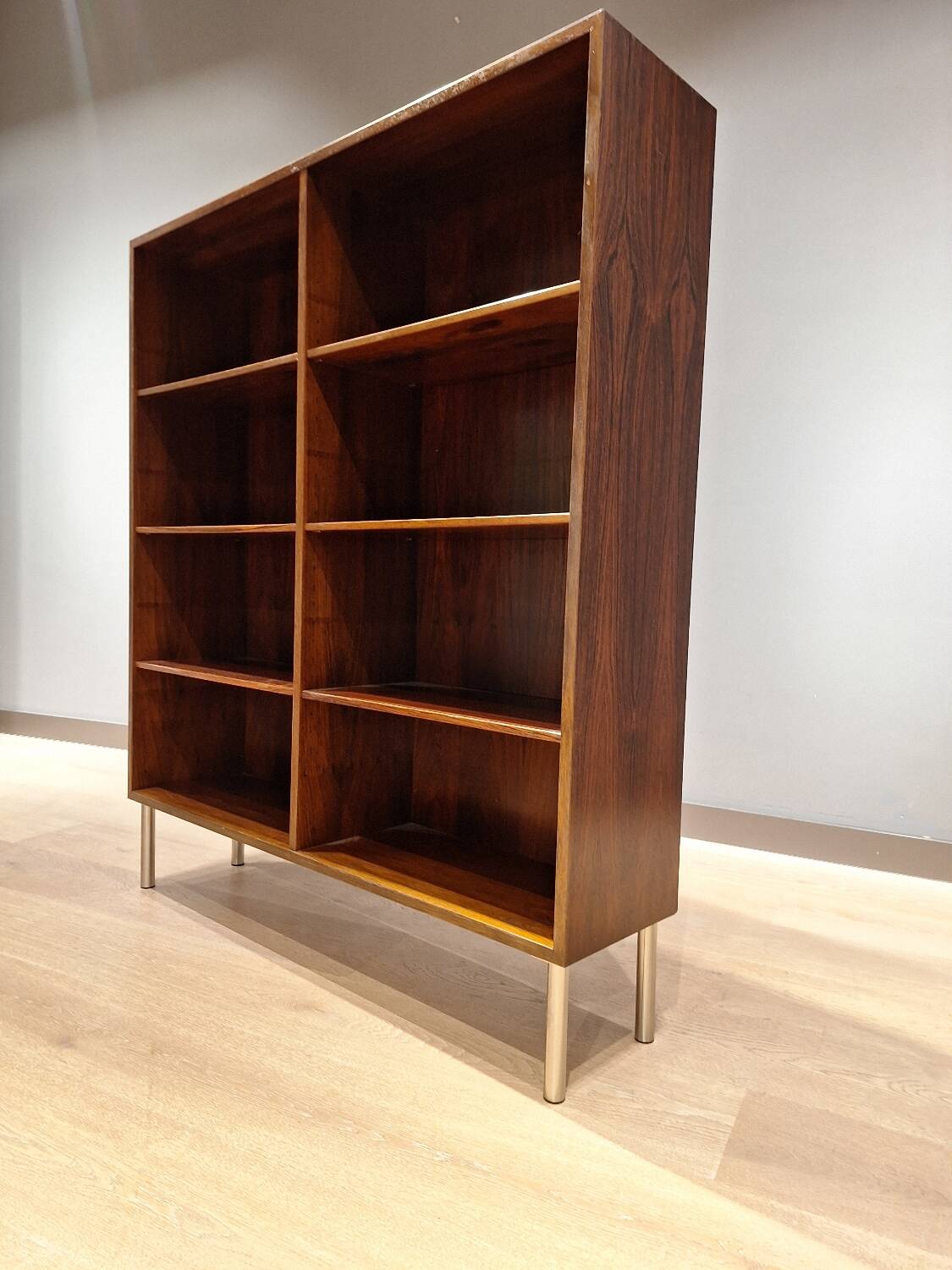 Vintage rosewood bookcase designed by Omann Jun