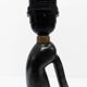 Anthropomorphic sculptural lamp base in black ceramic, Gil Agnoloni, I