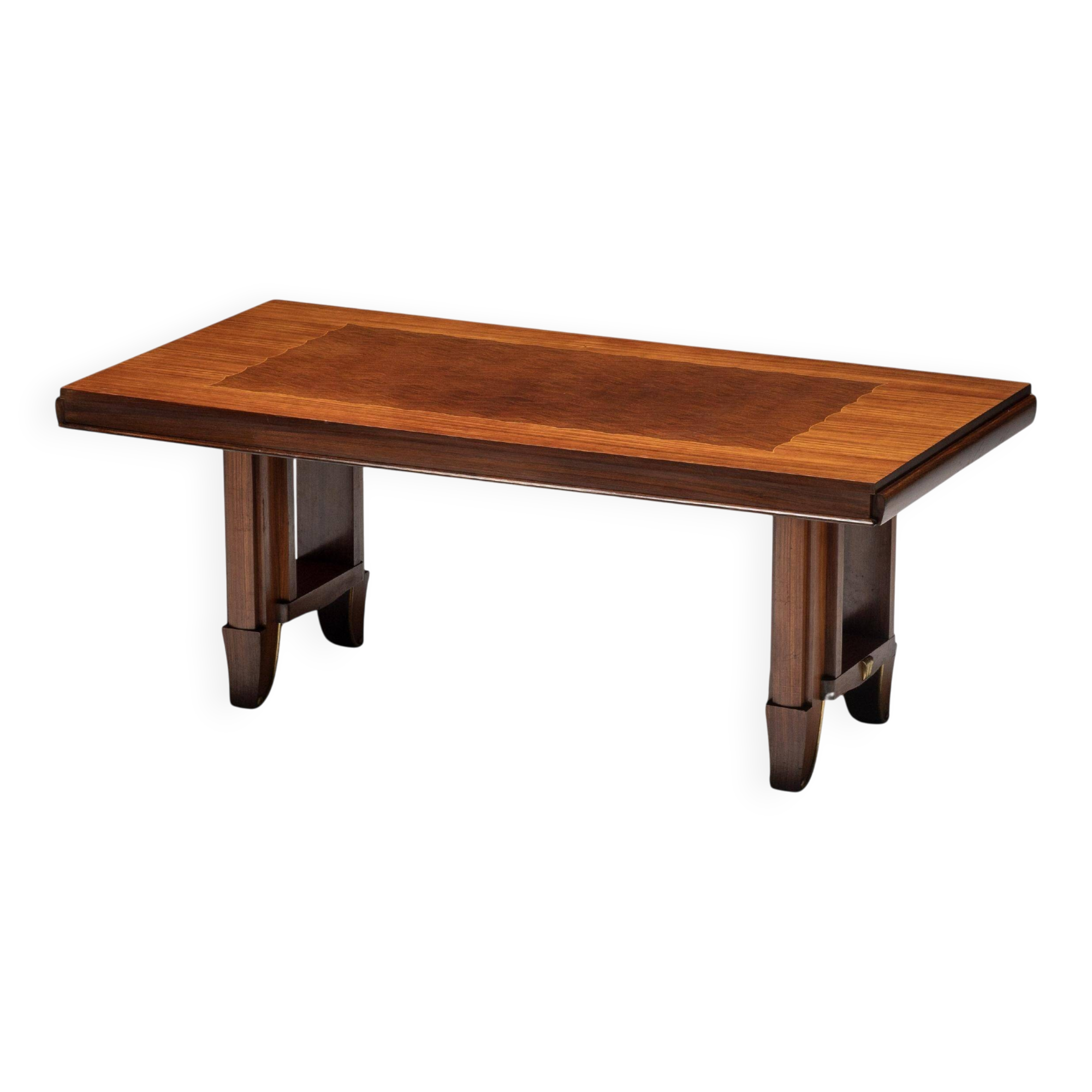 Art Deco parquetry dining table, France, 1930s
