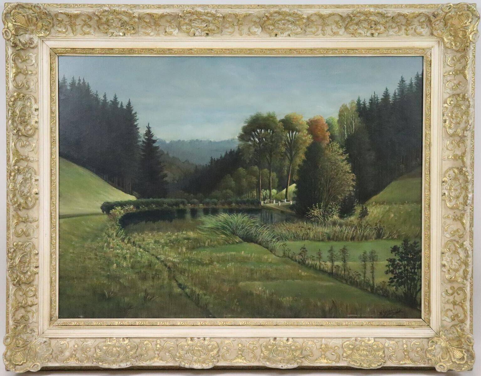 Painting Signed Landscape Oil Painting