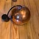 Copper-plated brass globe light fixture