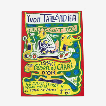 Yvon Taillandier Cultural space of the golden square 1992 Poster Exhibition