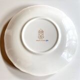 Gien france : assiette à dessert décor aux pivoines, peint à la main (1960)