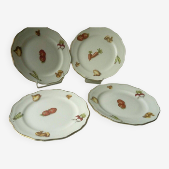 Assiettes a dessert en faience decor legumes 4 saisons l'amandinoise