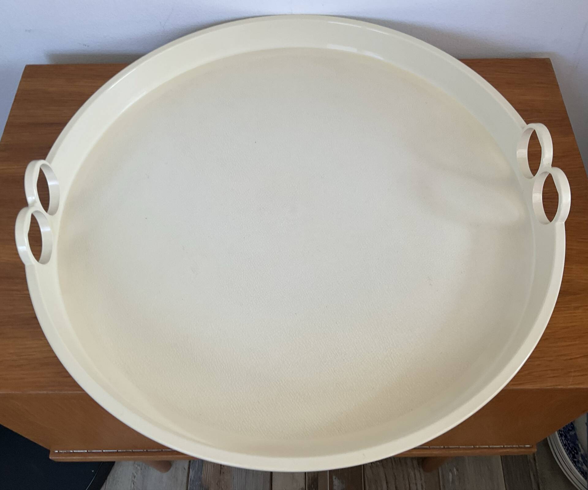Emsa W. Germany serving tray set with 10 coasters from the 1970s.