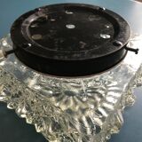 Square ceiling light in chiseled glass