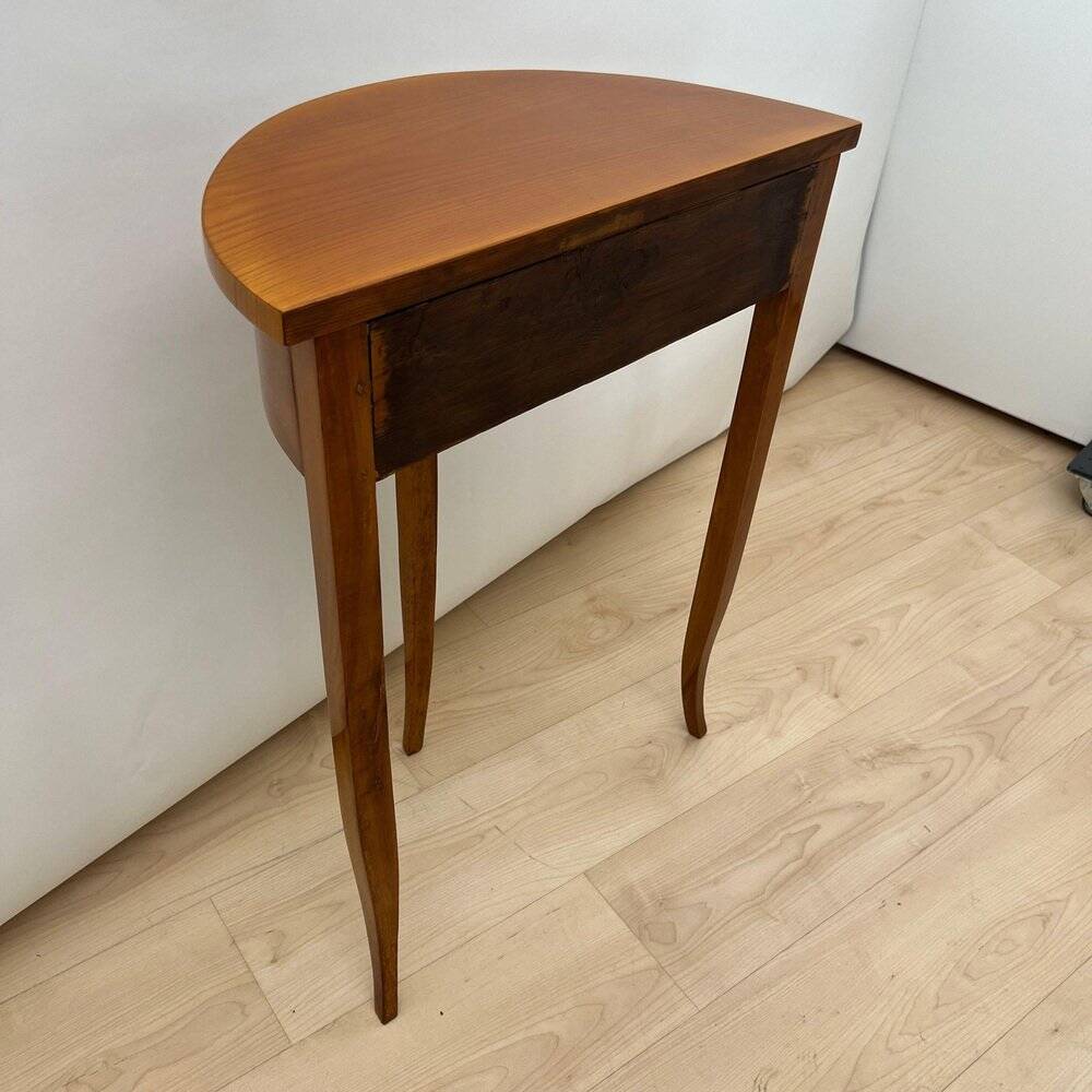 Biedermeier Demi-Lune Console Table in Cherry Wood, South Germany, 1820