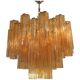 Lustre en verre de murano ambre « tronchi » d6