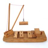 Vintage 60s wooden toy boat by "Sliedrecht"