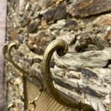 Gold metal wire mesh wall coat rack