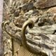 Gold metal mesh wall coat rack