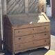 Antique drop-leaf secretary / solid raw oak counter