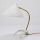 White brass desk or table lamp in the Louis Kalff style from the 1950s.