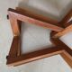 Table basse scandinave en bois étoile et verre 1970