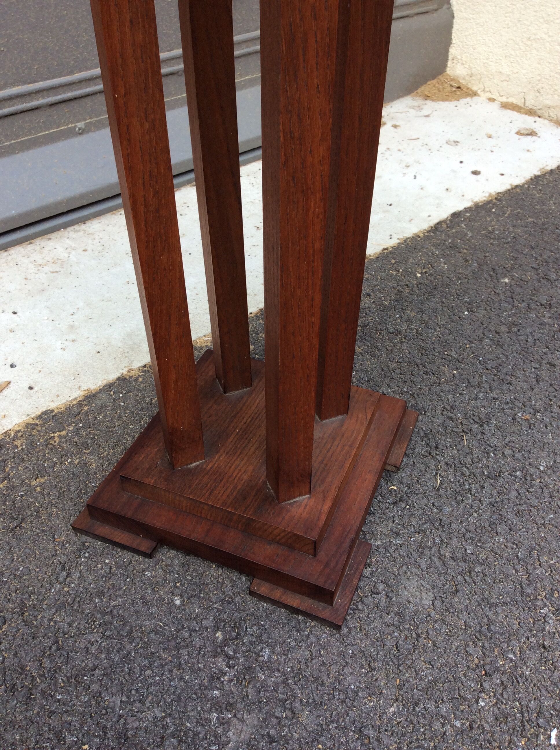 Vintage 1940 vintage mahogany art deco pedestal
