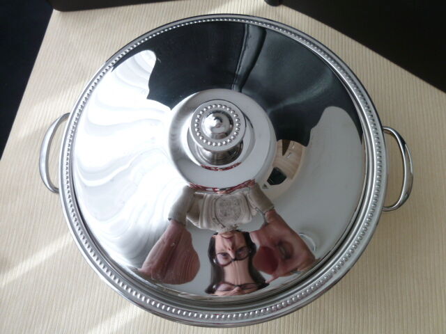 Soup bowl or vegetable in solid stainless steel Guy Degrenne