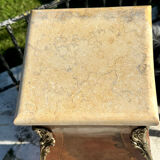 Pair of sleeves or columns in marquetry in the Louis XV style.