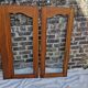 Pair of oak glazed doors