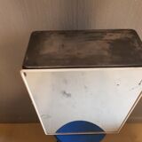 Vintage wax metal medicine cabinet.