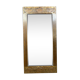 Mirror era art Nouveau in natural wood and copper pushed back - 188x92cm