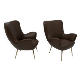 Pair of Mid-century Modern Italian Design Armchairs, 1950s