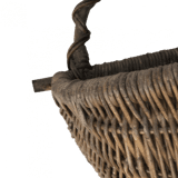 Half-moon wall basket in Wicker