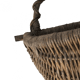 Half-moon wall basket in Wicker