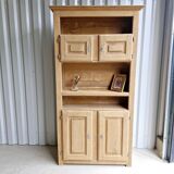 Solid oak display cabinet