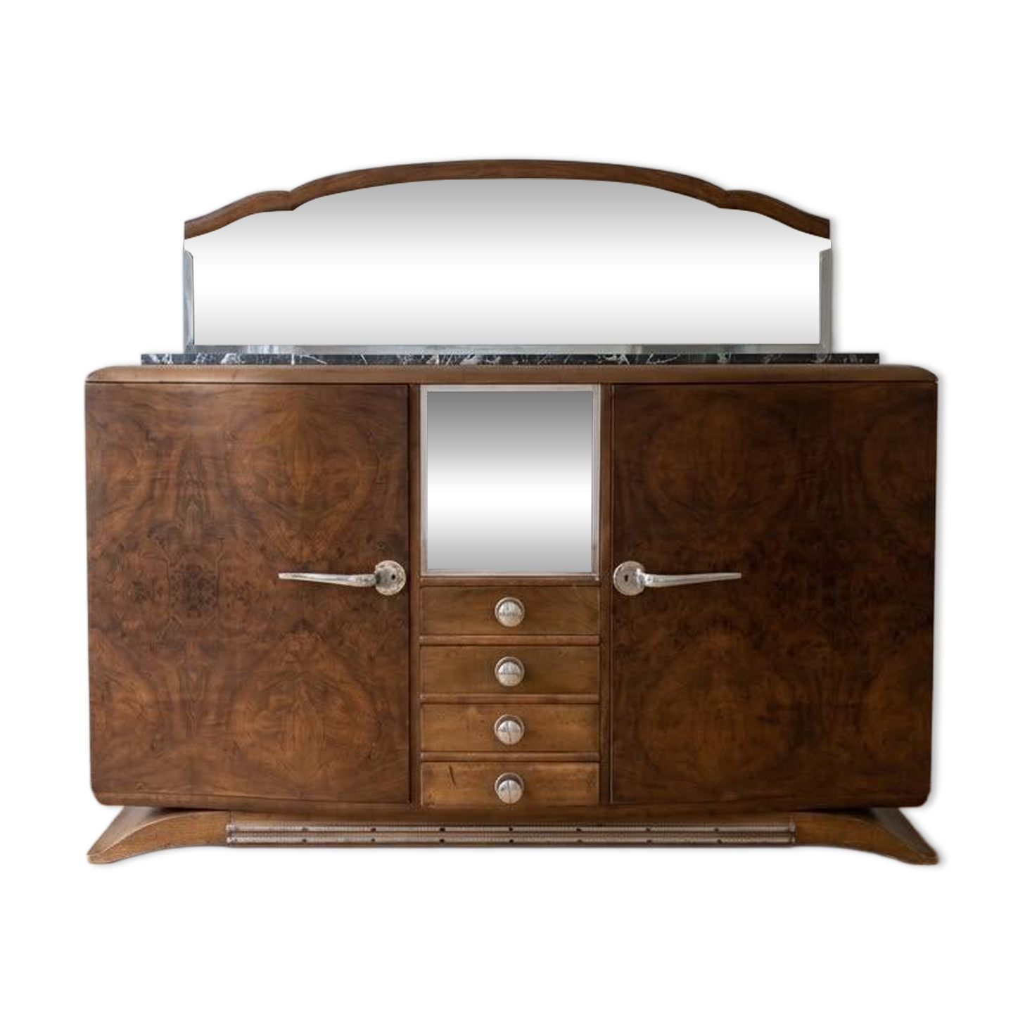 Art Deco buffet in wood and marble