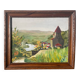 Oil painting landscape wooden frame