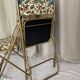 Lafuma folding chairs "Chantazur" floral upholstery from the 1960s.