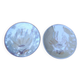 Deux petites assiettes de la poterie La Roue à Vallauris 1960/70