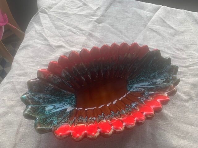 Fruit cup in enamelled ceramic stamped Vallauris, vintage 1960