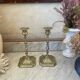 Pair of 19th century brass candlesticks