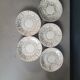 5 saucers Mayer Wiesau in Bavarian porcelain with a gold pattern.