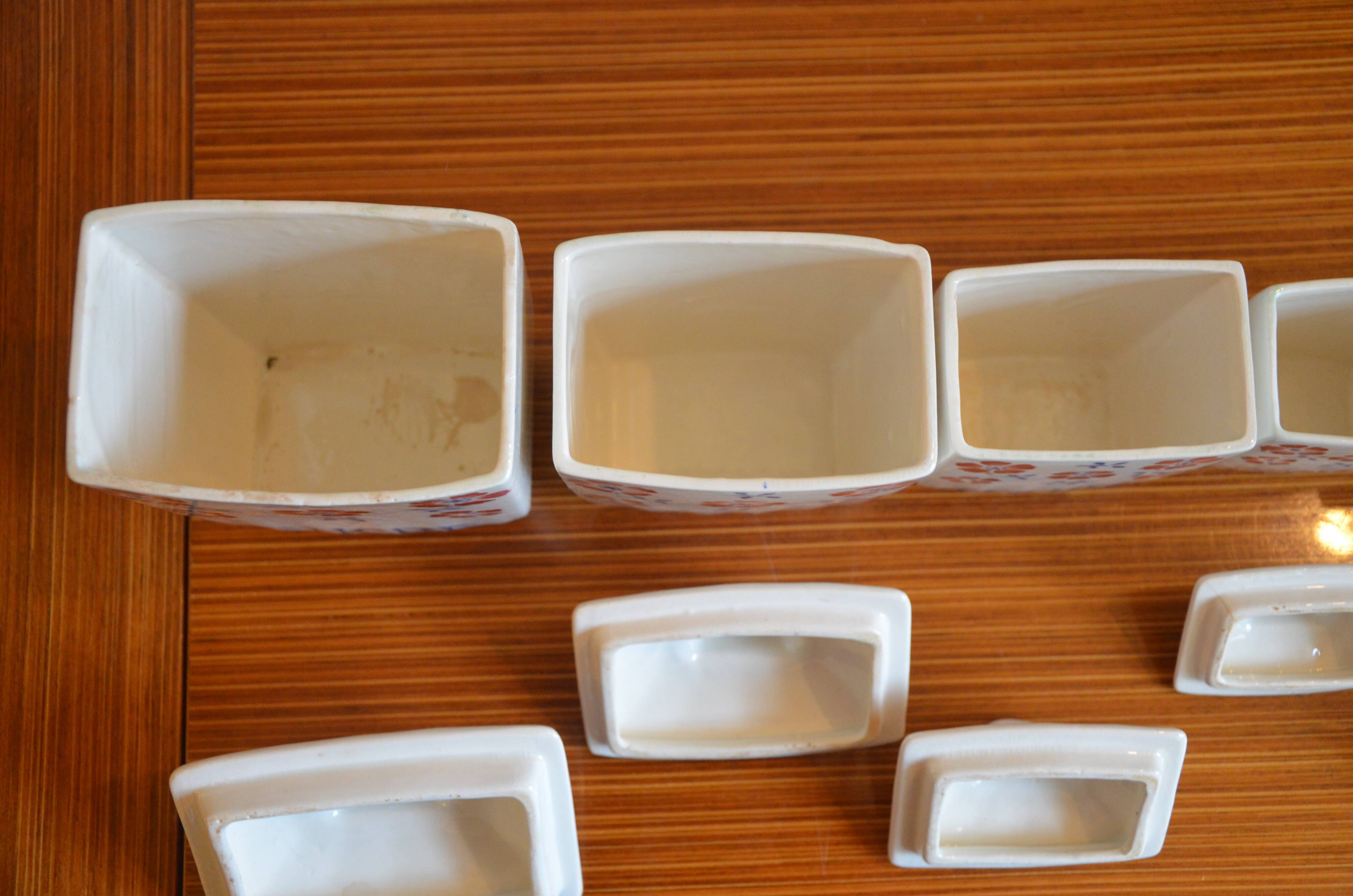 Lot de pots à épices en porcelaine Céranord