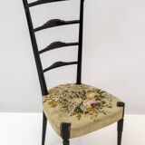 Pair of Chiavari Mid-Century Modern Italian High Back Chair