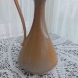 Vase, vintage pitcher Fournier-Demars in ochre ceramic