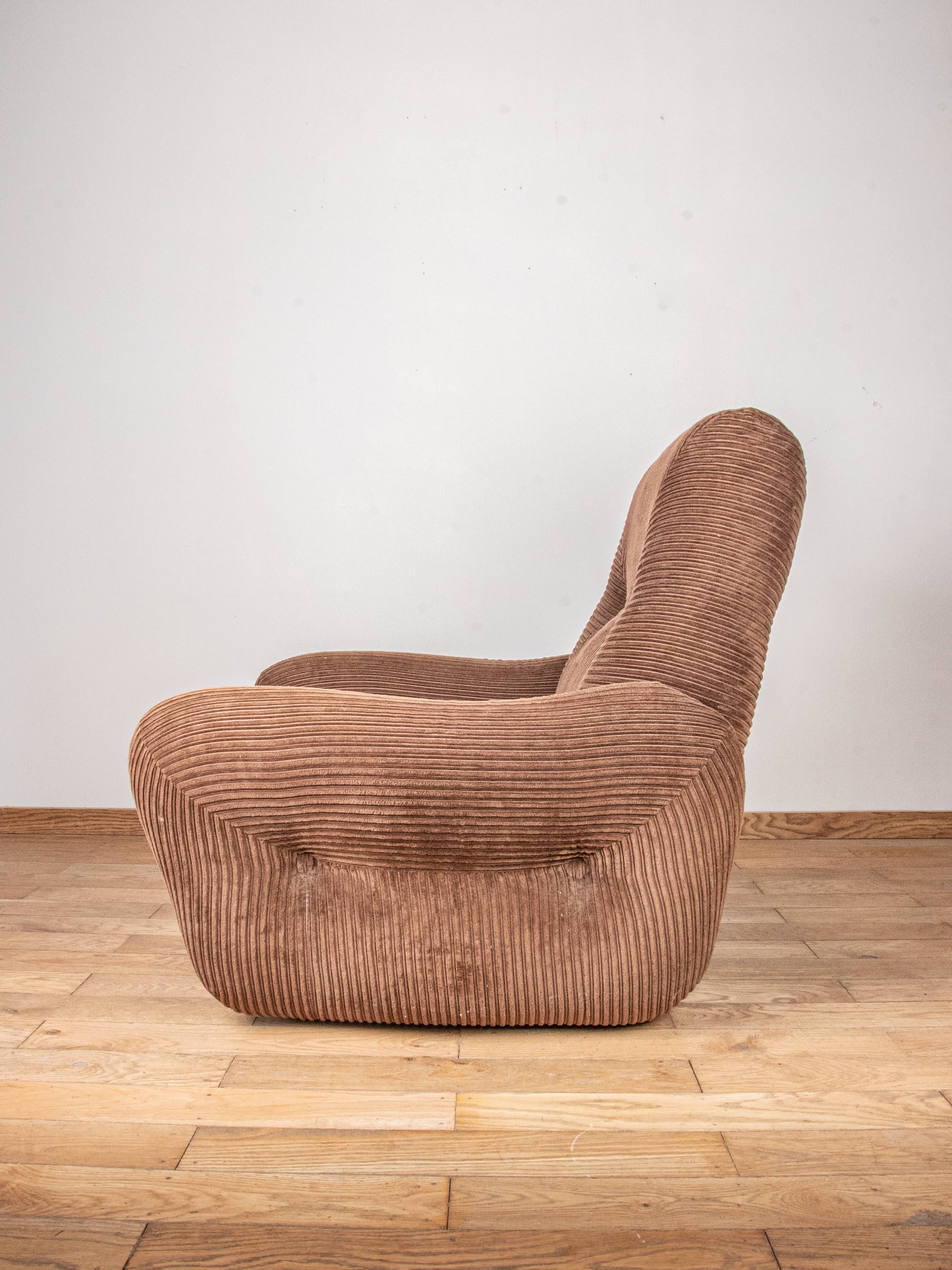 Velvet armchair