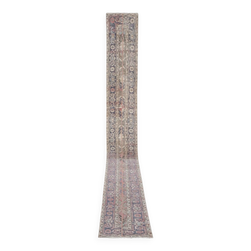 Vintage Turkish hallway rug 66x730 cm