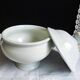 White onion soup bowls with lids, French soup bowls.