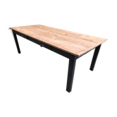 Ancienne table de communauté 6 tiroirs