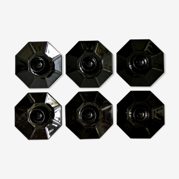 Set de 6 coquetiers noirs