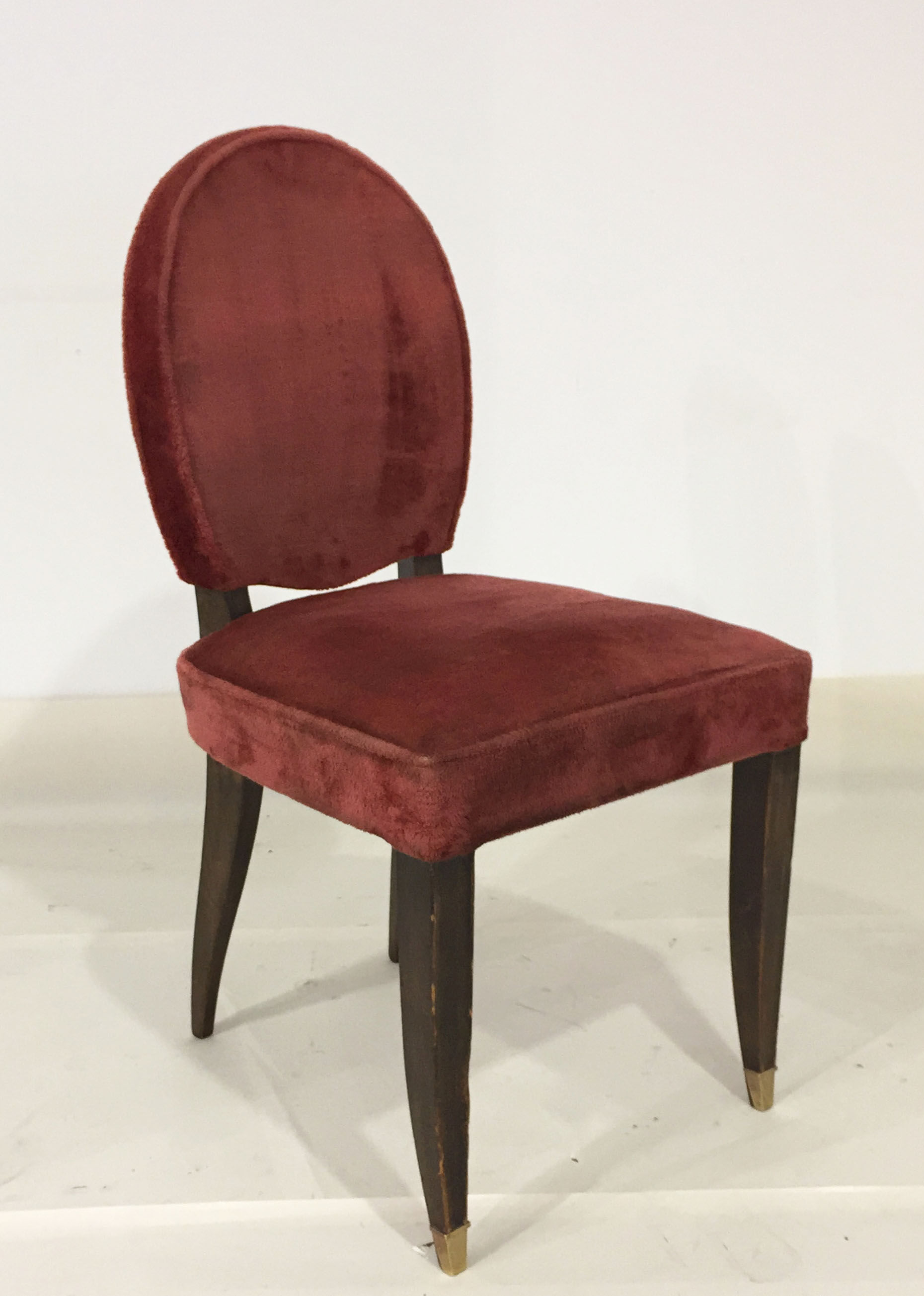 Dining room chairs art deco House Leleu 1940' France (set of 4)