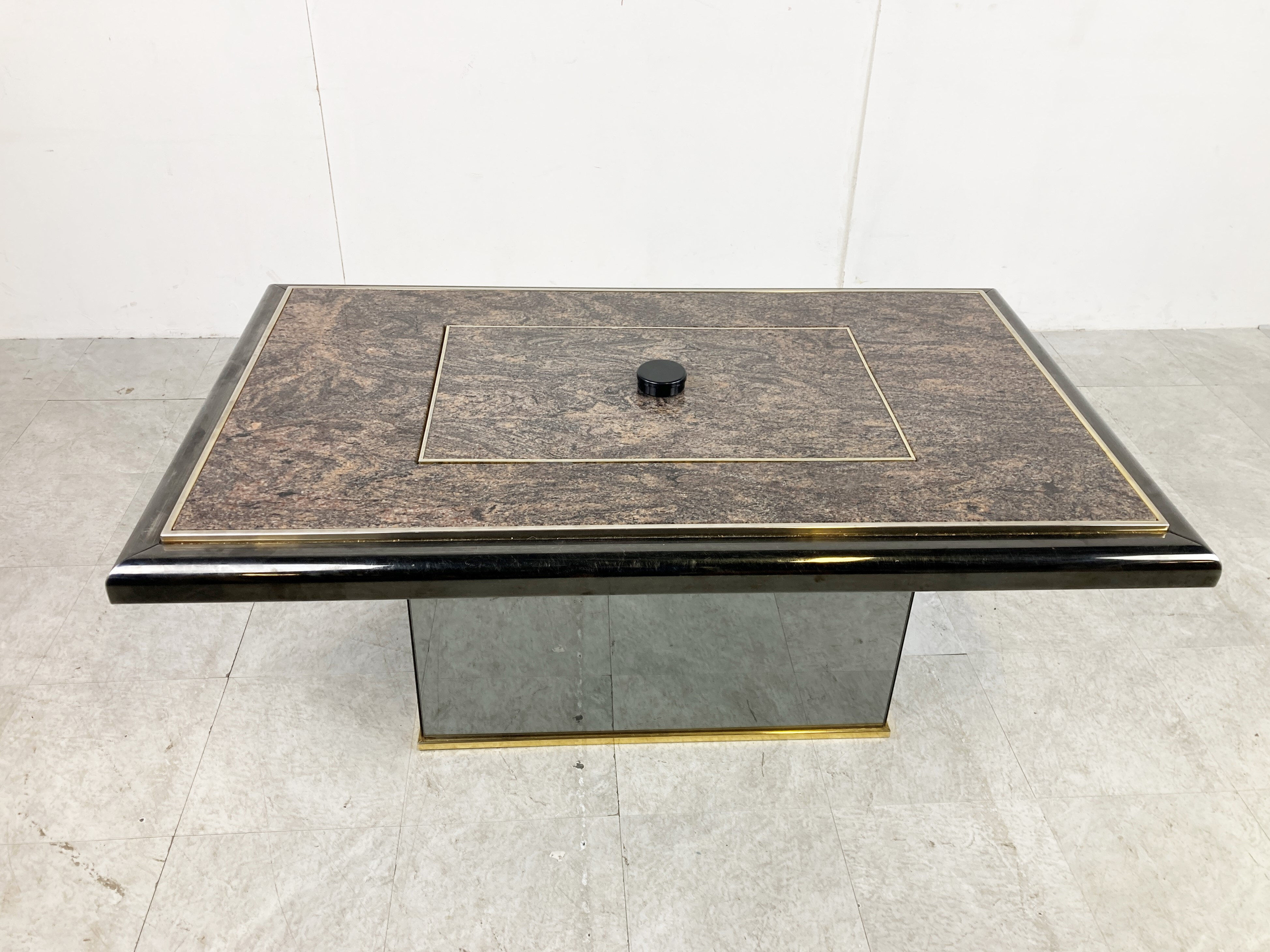 Vintage hidden bar coffee table by Fedam, 1980s