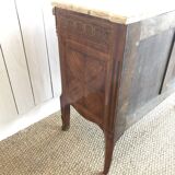 Commode transition in marquetry. 18th century.