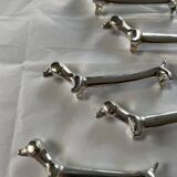 Vintage silver-plated dachshund knife rest