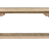 Console bois sculpté 182x46x85 naturel