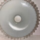 Pleated edge white opaline lampshade