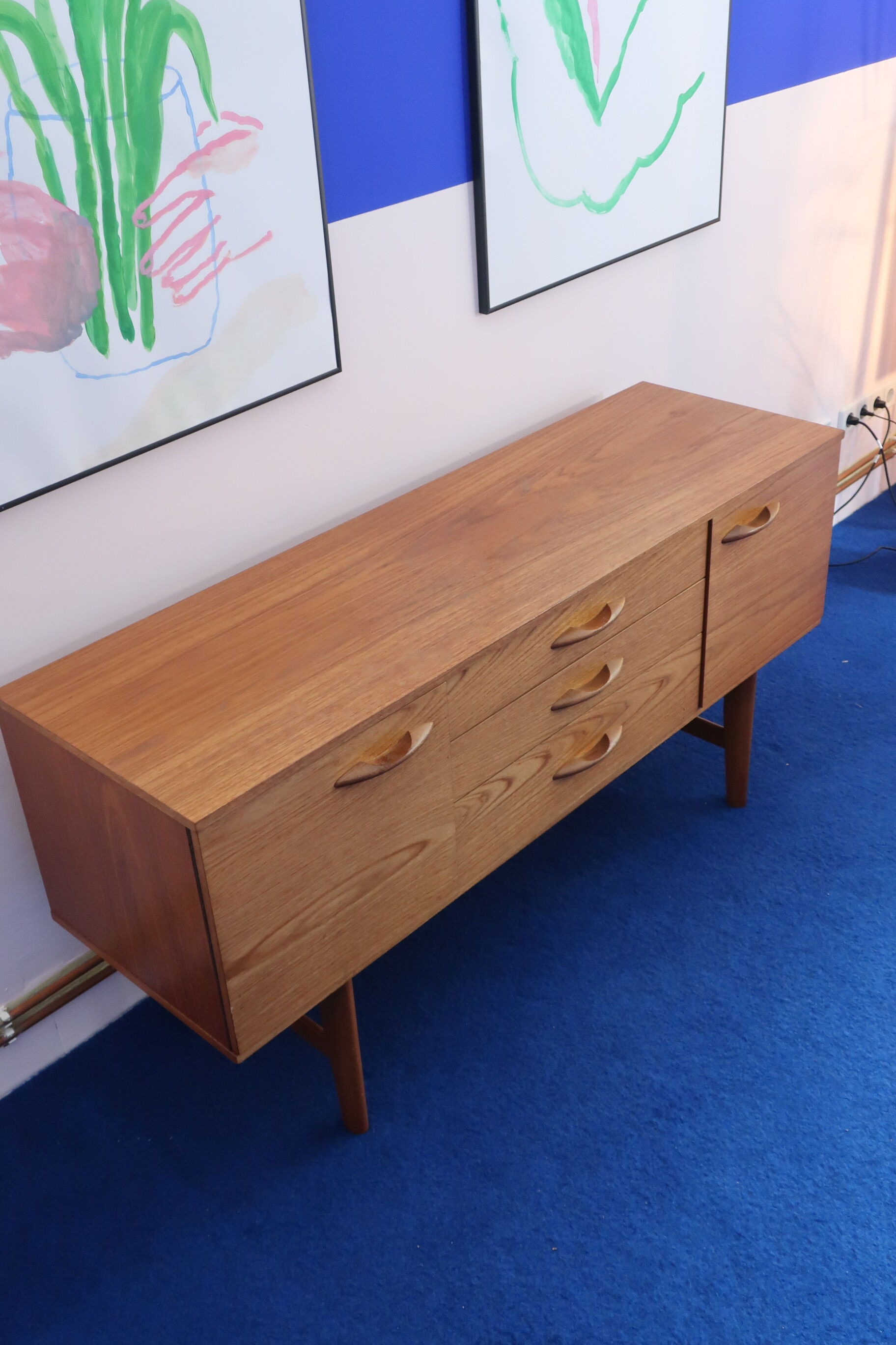 Light teak sideboard from the 60s